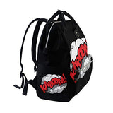 Backpack Comic Effect Kaboom Mens Laptop Backpacks Shoulder Hiking Daypack