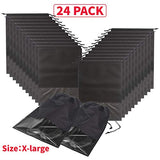 24PCS Travel shoe bags non-woven with rope for men and women large shoes storage packing pouch organizers