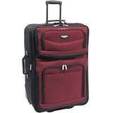 Travel Select Amsterdam Expandable Rolling Upright Luggage, Burgundy, 8-Piece Set
