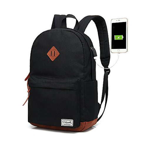 Laptop Backpack, Waterproof School Backpack With USB Charging Port For Men Women, Lightweight