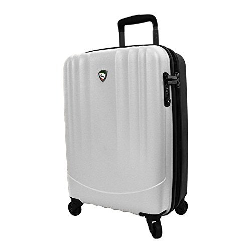 Mia Toro Polipropilene Hardside 24 Inch Spinner, White, One Size