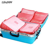 Hakazhi Inc 6PCS/Set Travel Cases Clothes Tidy Storage Bag Box Luggage Suitcase Pouch Zip Bra