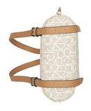 Calvin Klein Hudson Monogram Front Half Zip Pocket Backpack, txt alm khk/cashew