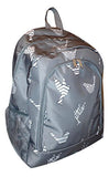 High Fashion Print Medium Sized Backpack - Custom Personalization Available (Grey Dove)