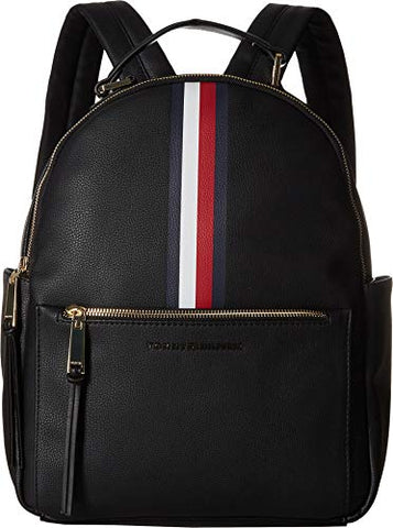 Tommy Hilfiger Women's Althea Pebble PVC Backpack Black One Size