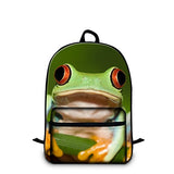 Crazytravel Cotton Canvas Animal Shoulder Rucksack Daypack School Bag For Kids Adult