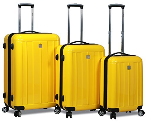 Hipack X-Treme Series 3-Piece Expandable Hardshell Spinners W/ Tamper Proof Tsa Lock Luggage Set