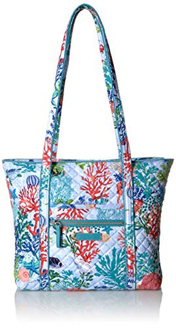 Vera Bradley Iconic Small Vera Tote, Signature Cotton, Shore Thing