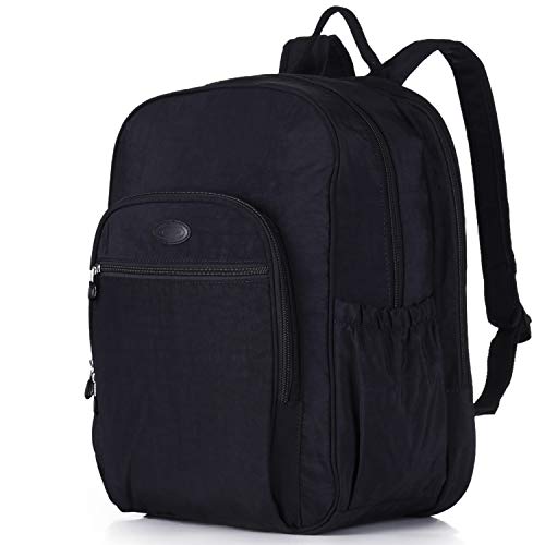 Nylon Casual Travel Daypack Backpack With 15.6 Inch Laptop Compartment, With Trolley Strap, Large