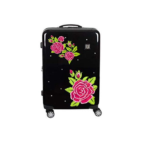 FUL Luggage Printed Rose, Black