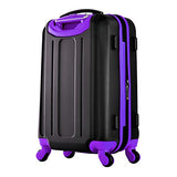 Olympia Apache 3pc Hardcase Spinner Set, Black/Purple