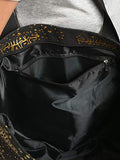 Disney Tote Travel Bag Star Wars Logo Black Gold Print