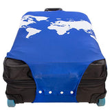 American Tourister Luggage Cover - Cobalt Blue World Map Fits 24 To 27 Suitcase