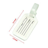 BlueCosto Luggage Tag Suitcase Label Bag Travel Accessories - White,10 Pack