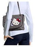 Genuine Sanrio Hello Kitty Bag Premium Handbag By Victoria Casal Couture (Medium, Marl Grey Wool