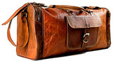 Handmadecraft "Byto" Vintage Genuine Leather Hold all Travel Bag Brown
