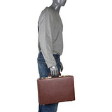 AmeriLeather Expandable Executive Faux Leather Attache Case (Dark Burgundy)