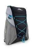 High Sierra Pack-N-Go 2 18-Liter Sport Backpack, Black/Charcoal/Pool, 18-Liter