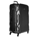 Delsey Luggage Passenger Lite Large Checked Luggage Spinner Suitcase, Black