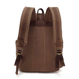 Canvas Backpack, YinWang AUGUR Vintage Canvas Leather Backpack Hiking Backpack Computer Laptop