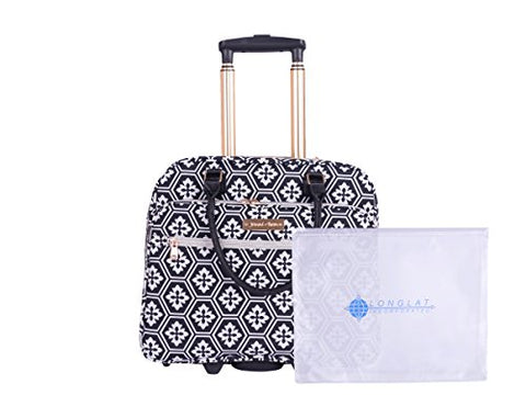 Jenni Chan Adra 2-Piece Set Business 311 Bag Travel Tote, Black/White, One Size