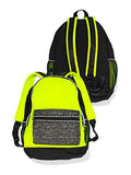 Victoria'S Secret Pink Padded Laptop Sleeve Backpack Book Bag Tote Neon Yellow Black Grey Marl