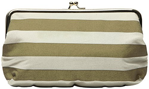 C.R. Gibson Wedding Day Travel Emergency Kit Clutch, Gold Stripe, One Size