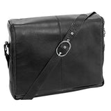 Siamod San Francesco 45355 Black Leather Messenger Bag