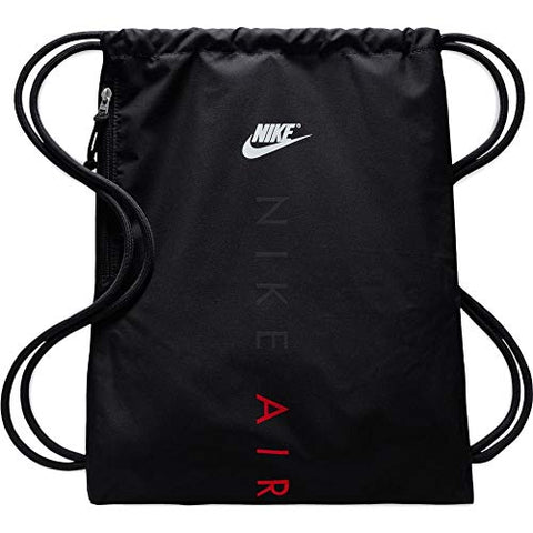 Nike Heritage Gym Sack, Black/Black/University RED