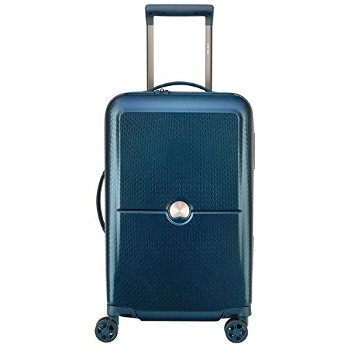 Delsey Luggage Turenne CarryOn, Hard Case Spinner Suitcase (Platinum)