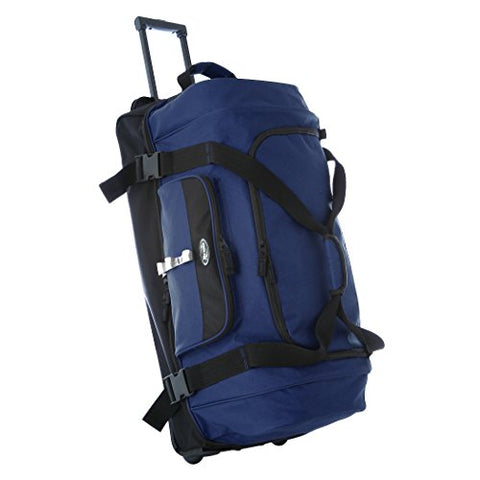 Olympia 30" Drop Bottom Rolling Duffel, Navy