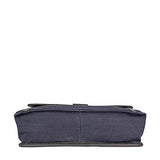 Hidesign Aiden Canvas And Leather Cross Body, Medium, Blue