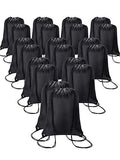 Shappy 20 Pieces Drawstring Bag Backpack Sport Bag Cinch Tote Travel Rucksack for Traveling and Storage (Black 2)