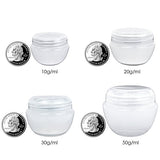 Beauticom 36 Pieces 30G/30ML (1 Oz) White Frosted Container Jars with Inner Liner for Makeup, Creams, Cosmetic Beauty Product Samples - BPA Free