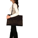 Urban Tote Bag From Latico Leathers, 100 Percent Luxury Leather, Black