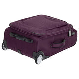 AmazonBasics Premium Upright Expandable Softside Suitcase with TSA Lock - 22 Inch, Purple