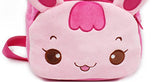 Smilesky Kid'S Backpack Toddlers Preschool Shoulder Bags Cartoon Plush Animal Bunny Bags Pink 9.5"