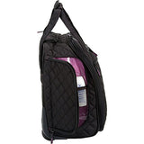 Delsey Quilted Rolling Underseat Tote- Exclusive (Black)