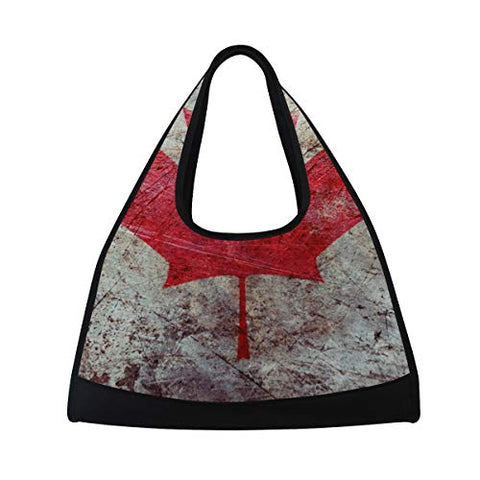 HUVATT Duffel Bags Retro Canadian Flag Womens Gym Yoga Bag Fun Tote Beach Bag for Men