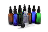 Vivaplex, 12, Assorted Colors, 1 oz Glass Bottles, With Glass Eye Droppers
