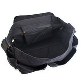 United States Marine Corps Army Heavyweight Canvas Messenger Shoulder Bag in Black & White