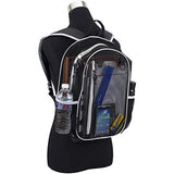 Eastsport Active Mesh Backpack with Padded Adjustable Straps, Black/Gray Trim