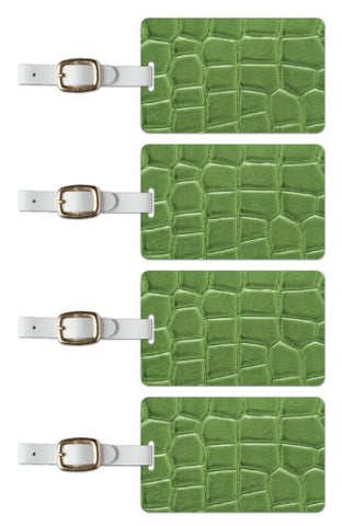 Tag Crazy Alligator Premium Luggage Tags Set Of Four, Green, One Size