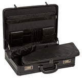 Kenneth Cole Reaction Manhattan Leather Single Compartment Expandable 17" Laptop Attaché, Black