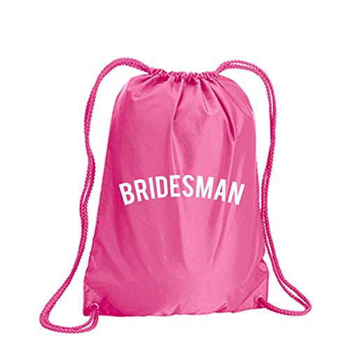 Bridesman Cinch Pack In Hot Pink - Large 17X20