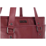 Kenneth Cole Reaction Women's Downtown Darling Leather Single Compartment 16" Laptop Tote, Red