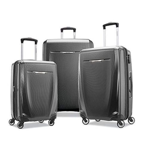 Samsonite Winfield 3 DLX Hardside Expandable Luggage with Spinners, 3-Piece Set (20/25/28), Graphite Grey