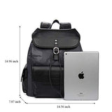 BOSTANTEN Laptop Canvas Backpack School Travel Camping Bag Gym Backpacks for Men (7-Blue Black)