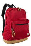 Everest Suede Bottom Daypack With Laptop Pocket Backpack, Red, One Size