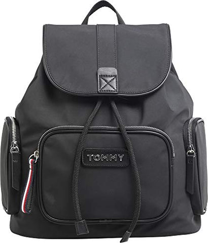Tommy Hilfiger Varsity Nylon Womens Backpack One Size Black